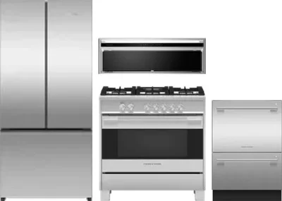 4 Piece Package Includes Refrigerator, Range, Hood And Dishwasher